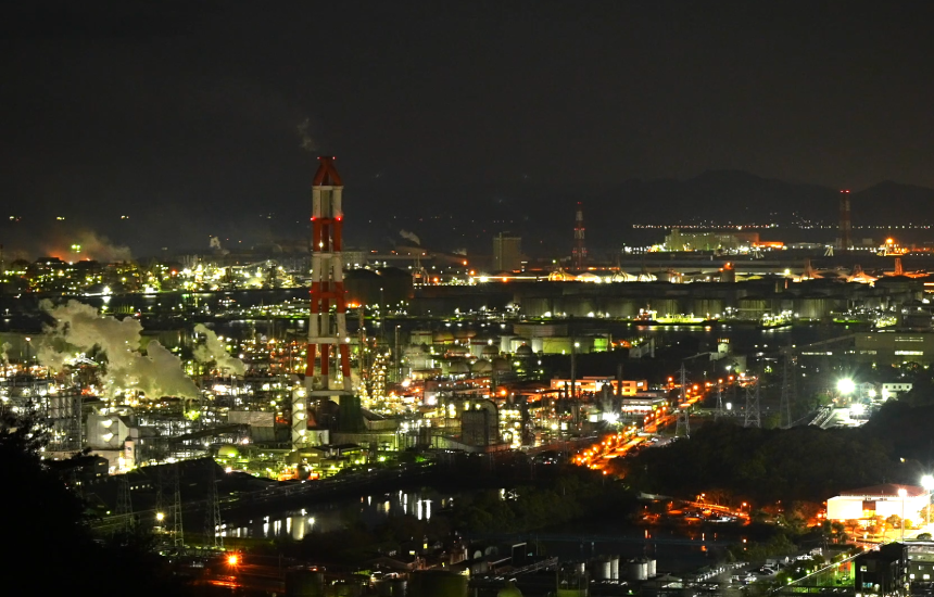 水島工業地帯夜景 ひやさいkuratube